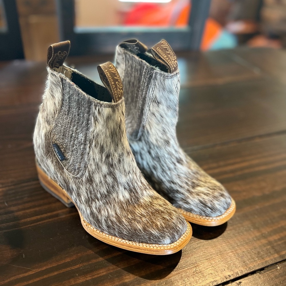 Cowhide booties